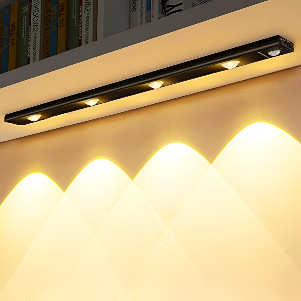 Trådløs LED-skinnelampe med sensor