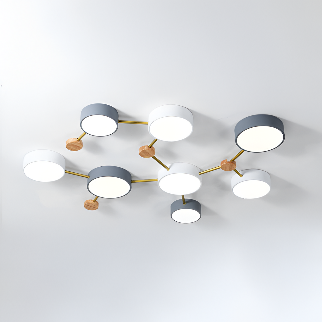 Minimalistisk indbygget lampe i massivt træ – skandinavisk stil