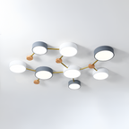 Minimalistisk indbygget lampe i massivt træ – skandinavisk stil