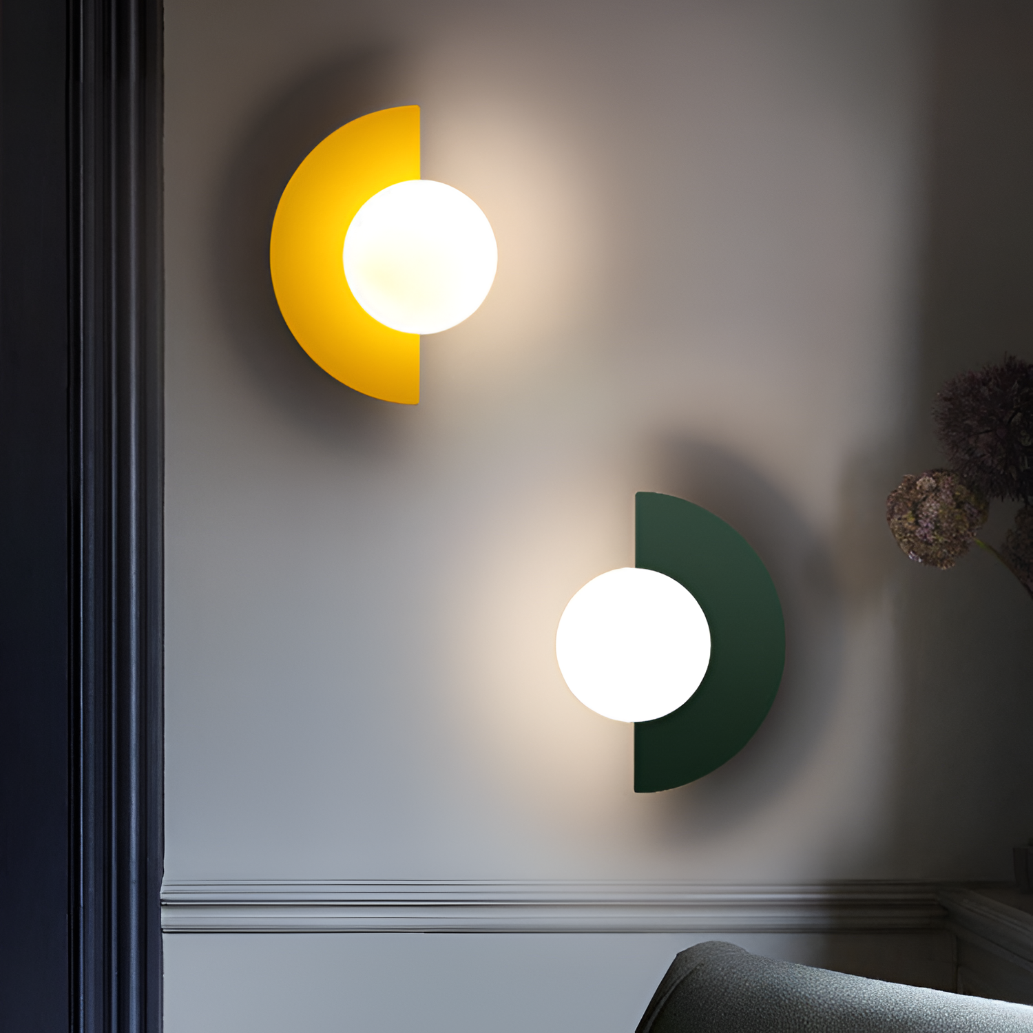 Minimalistisk Geometrisk Væglampe - Drejelig