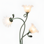 Blomstret buet gulvlampe - justerbar