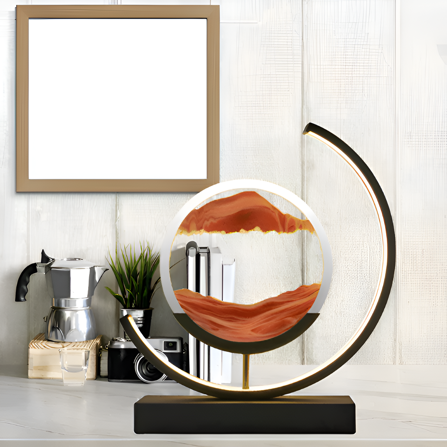 Minimalistisk Geometrisk Bordlampe - Roterende