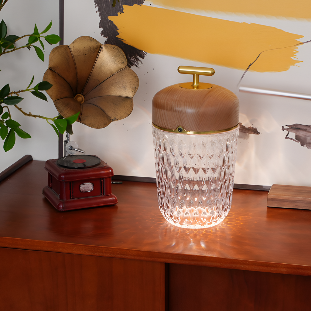 Minimalistisk Facetteret Bærbar Lampe - Ledningsfri