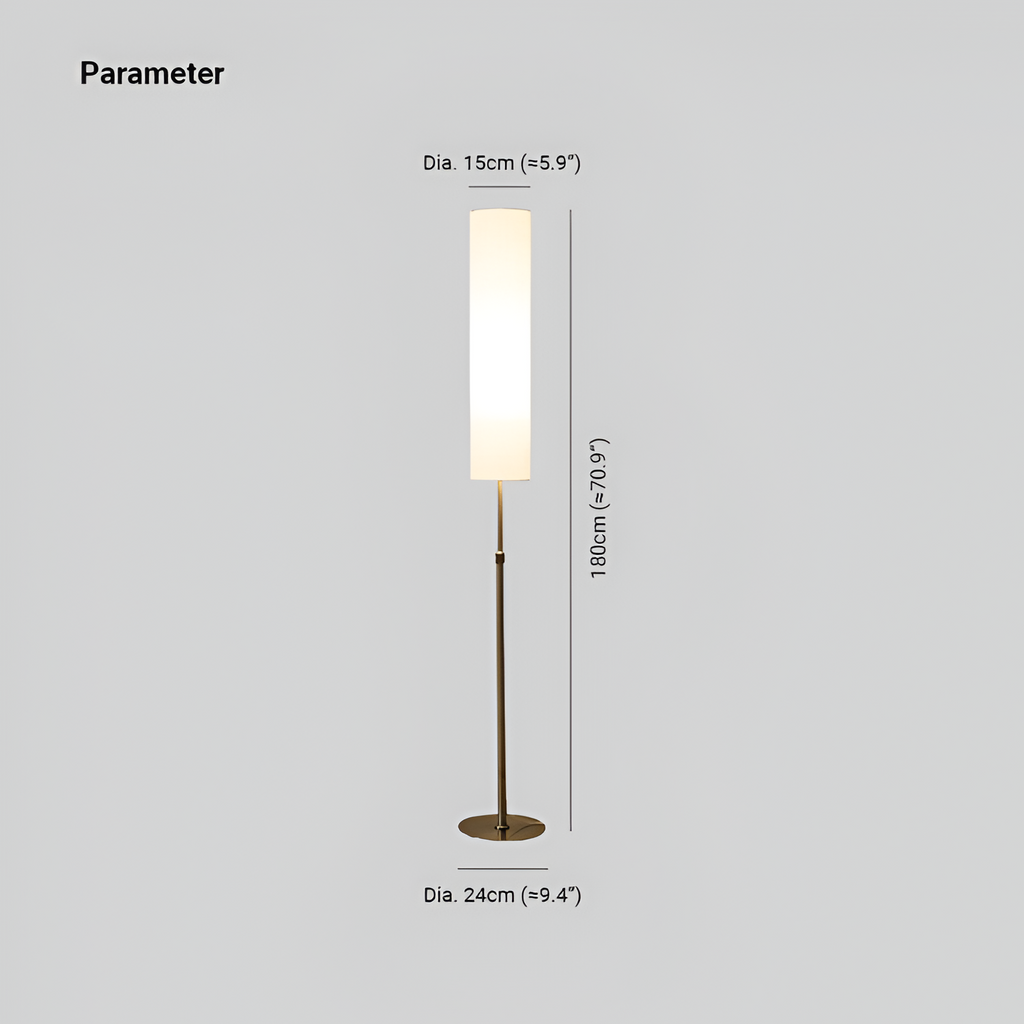 Minimalistisk Cylindrisk Gulvlampe - Justerbar