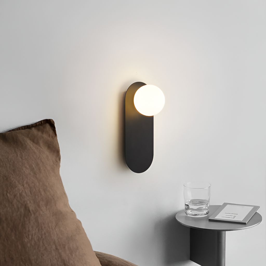 Minimalistisk Oval Væglampe - Nordisk Stil