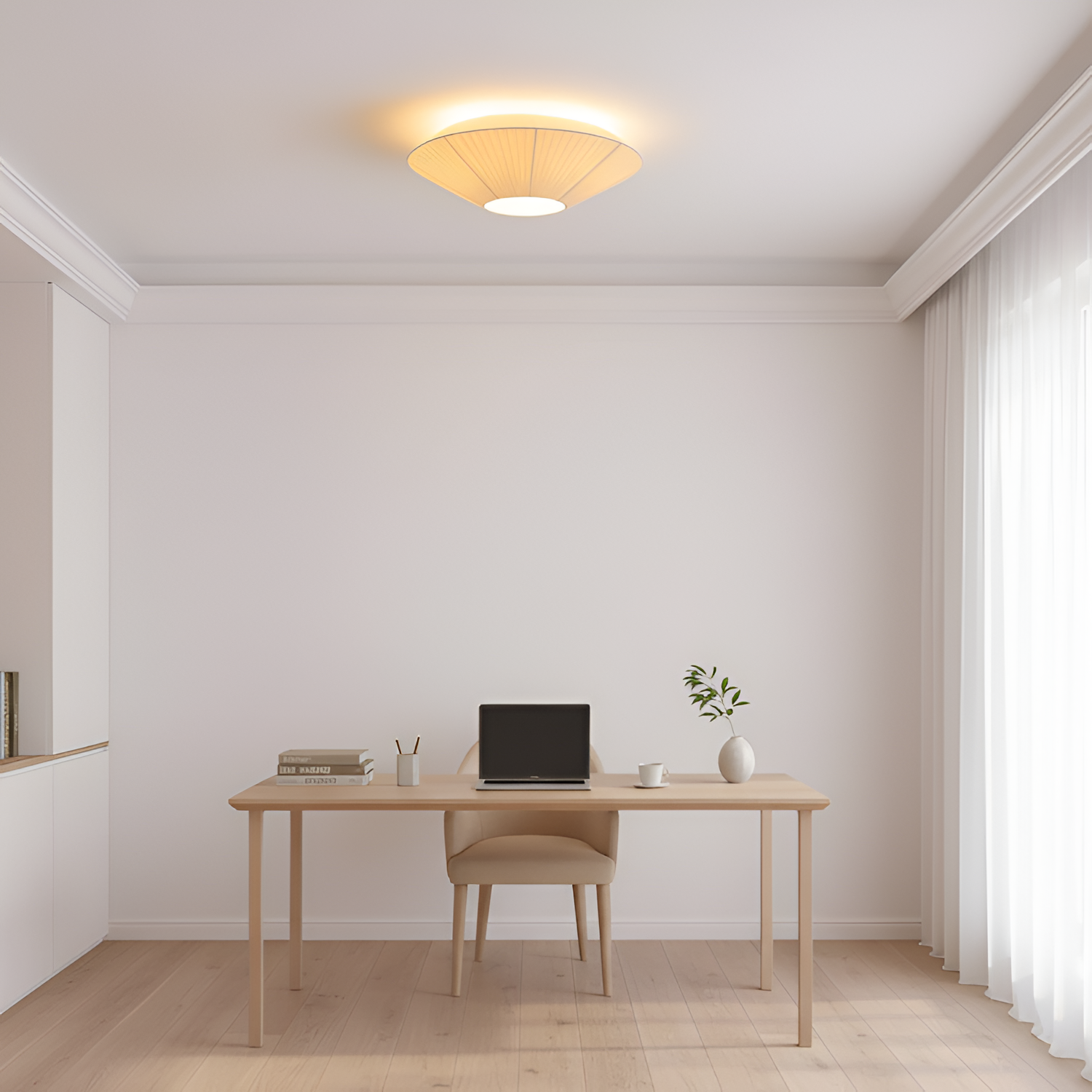 Plisseret Minimalistisk Loftlampe - Dæmpbar