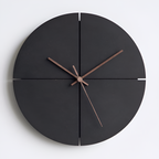 Geometrisk Lydløst Vægur - Minimalistisk