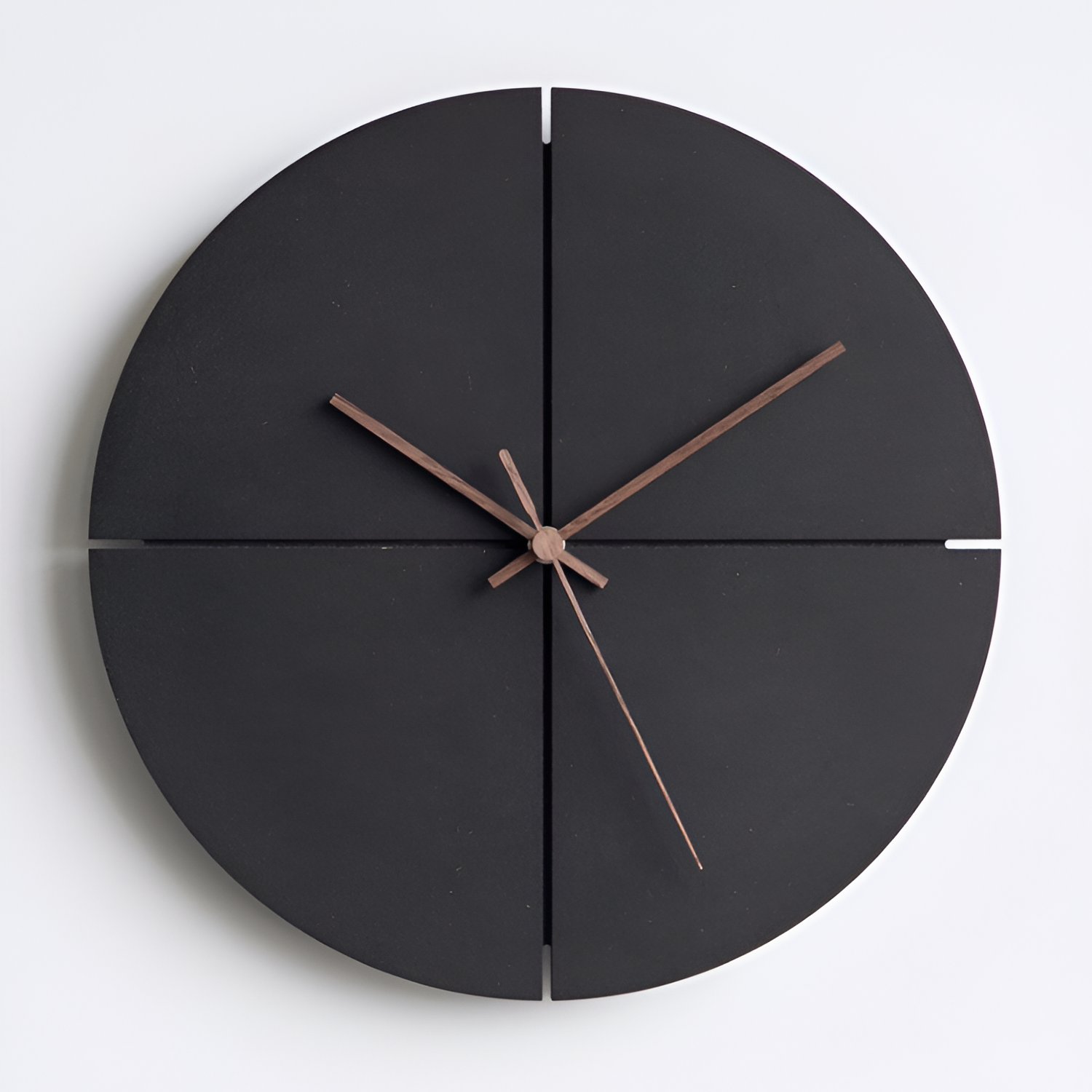 Geometrisk Lydløst Vægur - Minimalistisk