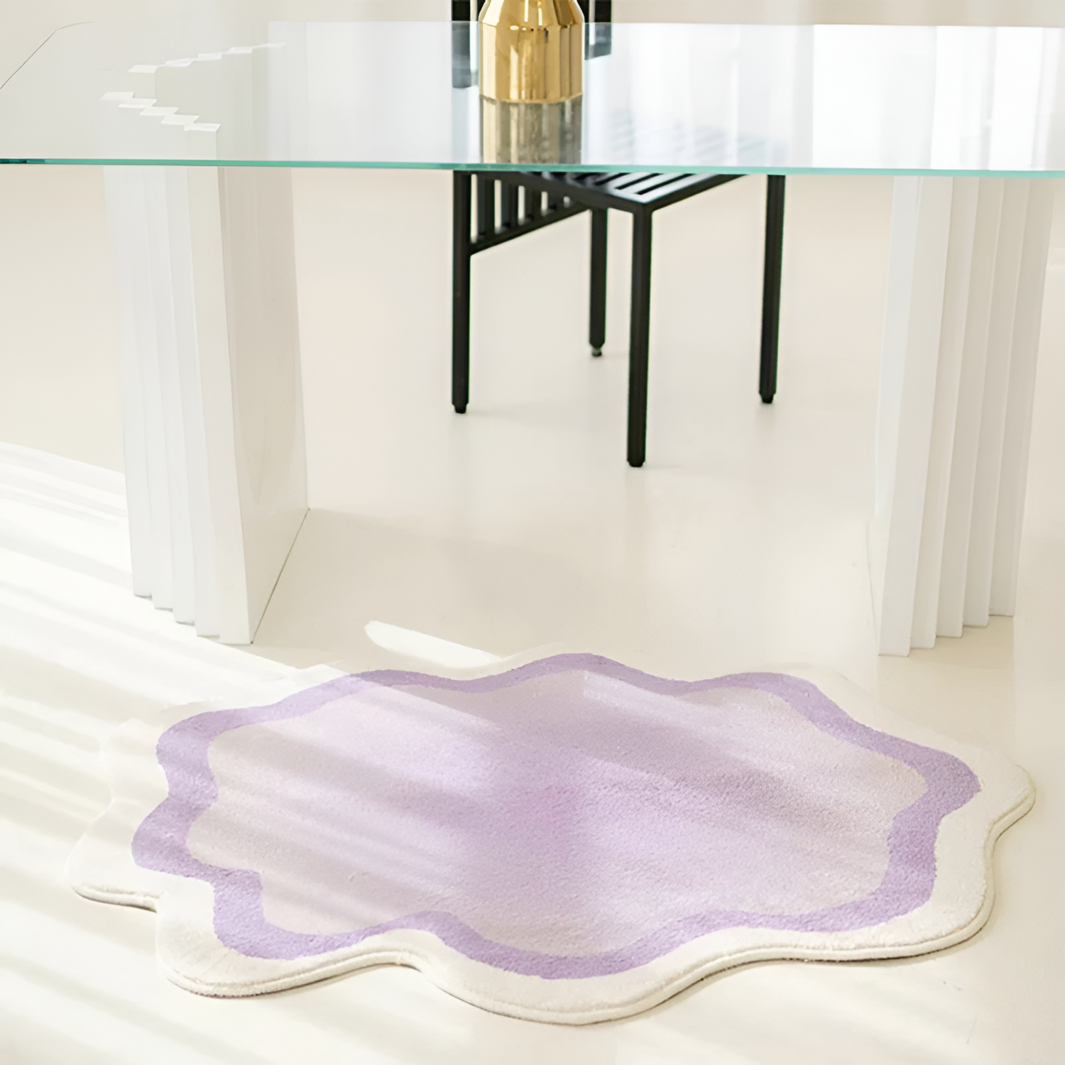 Pastel Gradient Cloud Rug - Irregulært Gulvdekor