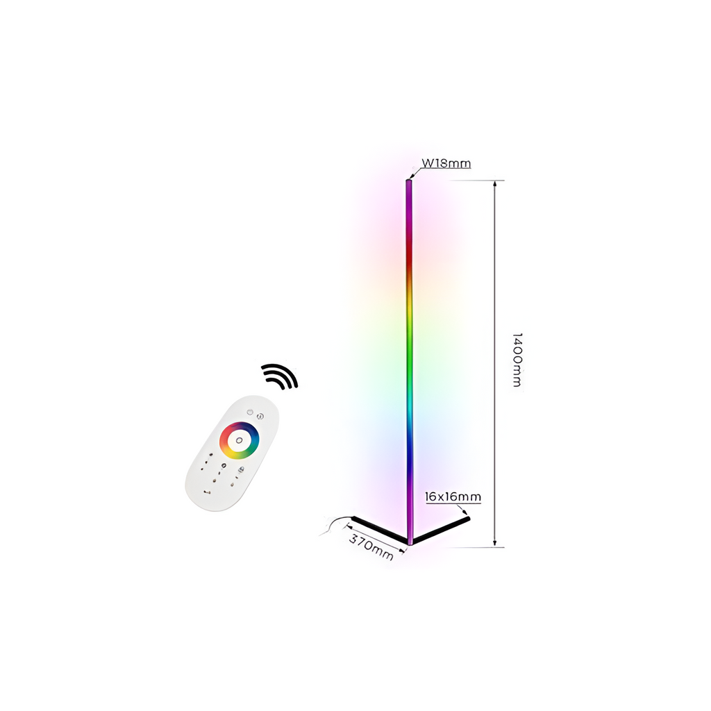 RGB Hjørne Gulvlampe - Moderne LED Ambient Rumbelysning