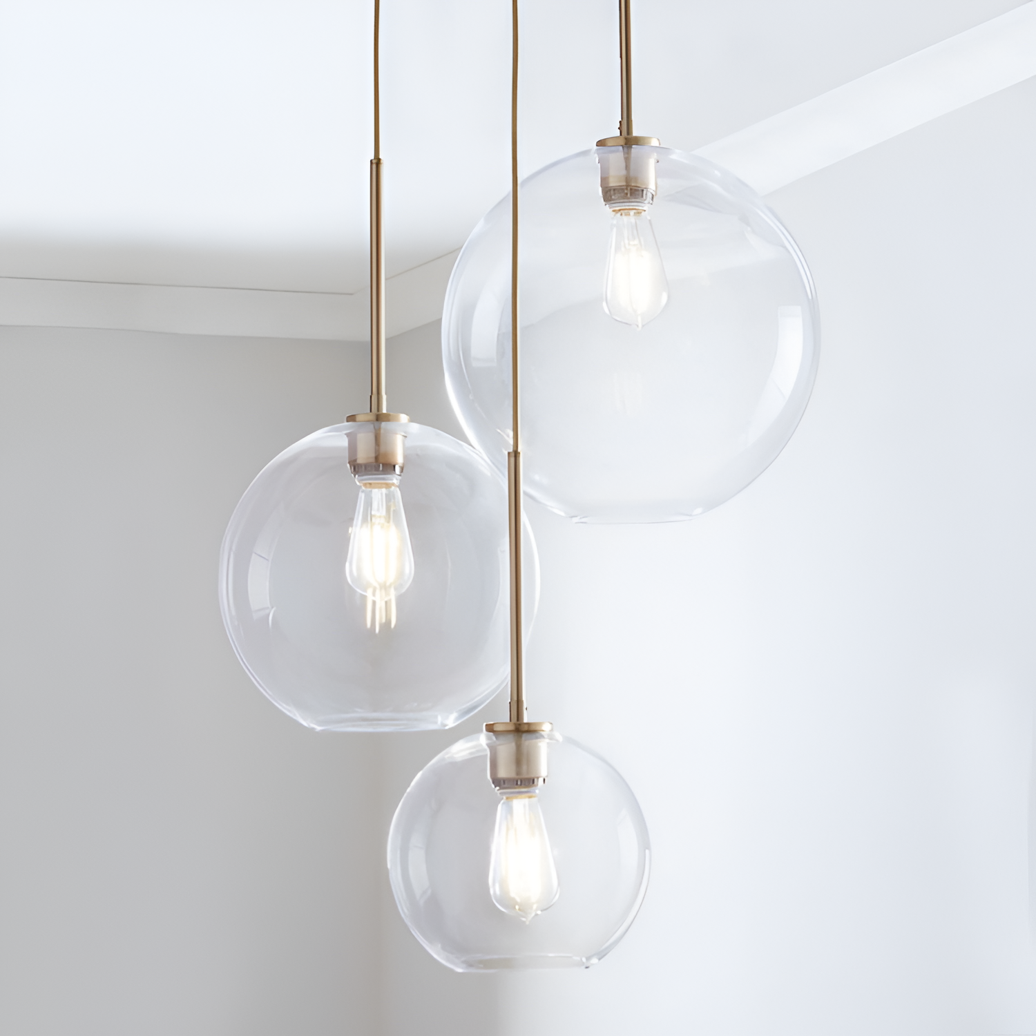 Moderne Pendellampe med Ombre-glas - Kugleloftslampe