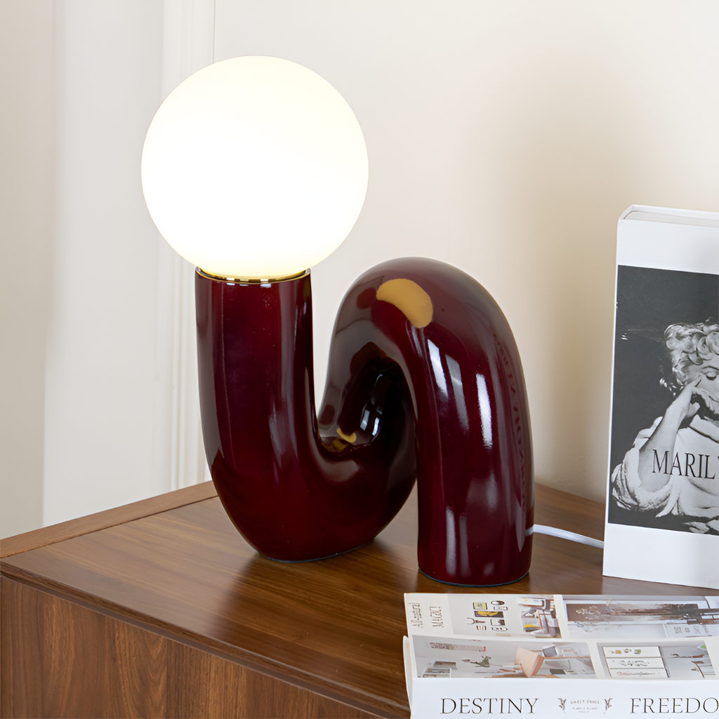 Moderne Skulpturel Bordlampe -  Minimalistisk