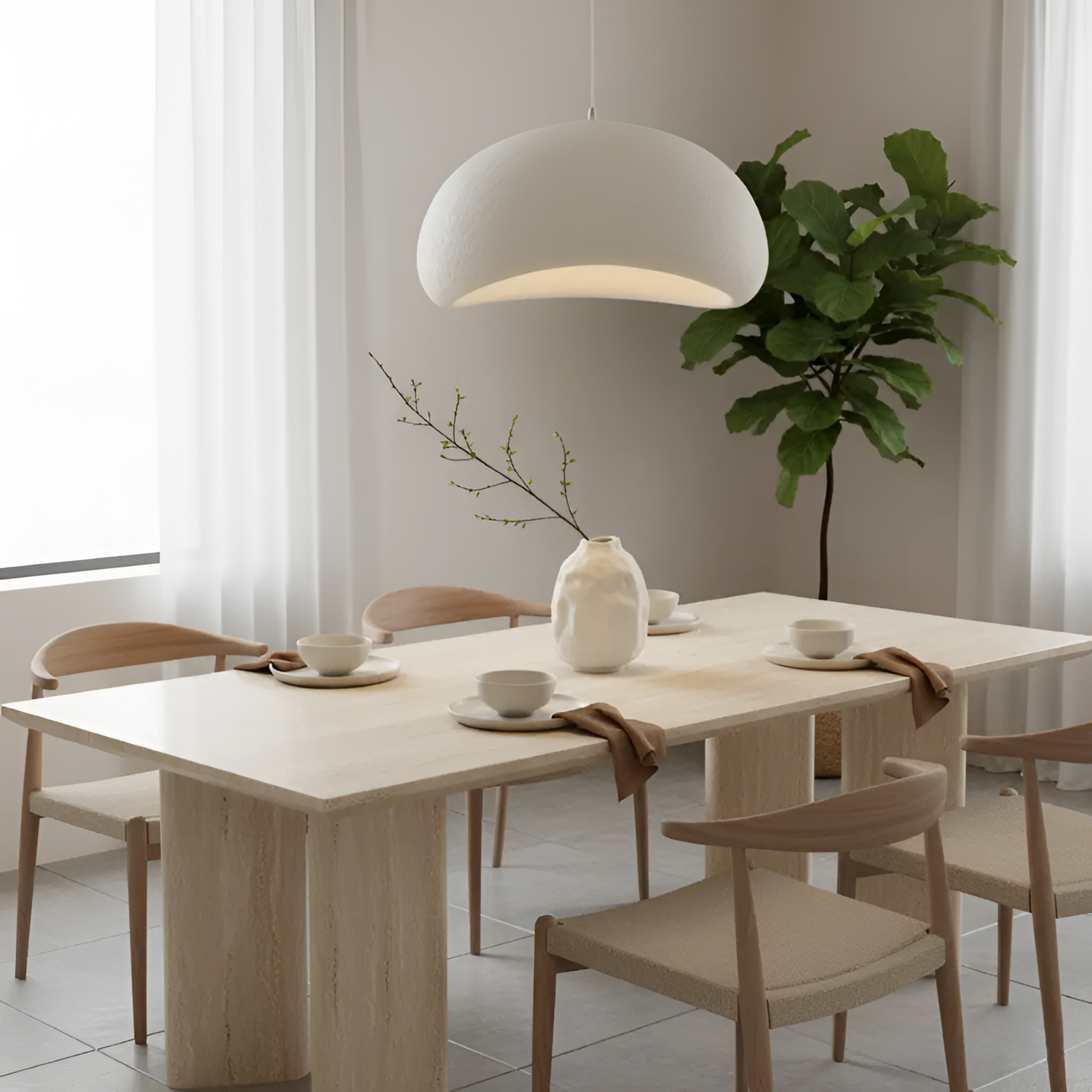Wabi-Sabi Tekstureret Pendel - Nordisk Stenstil