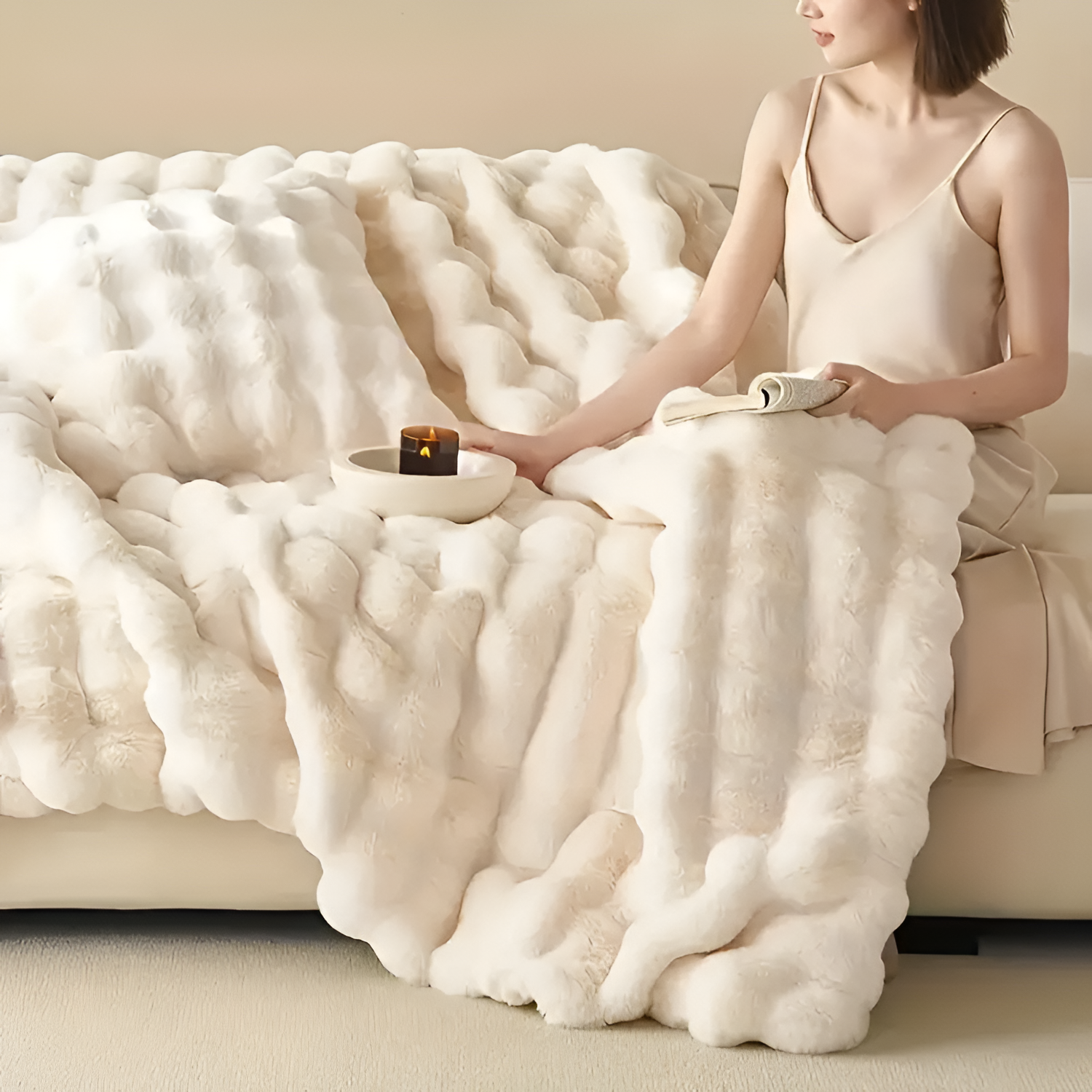 Plush Tekstureret Plaid - Rynket