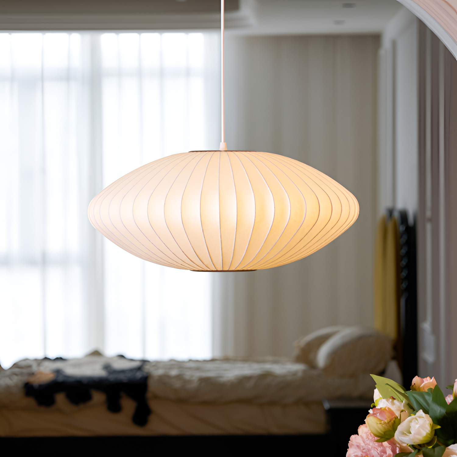 Mid Century Stil Pendellampe - Ribbet Ellipse