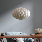 Moon Oblong Pendel - Hvid Origami Lampe (kun lampeskærm)