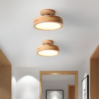 Træbase Nordisk Loftlampe - Minimalistisk