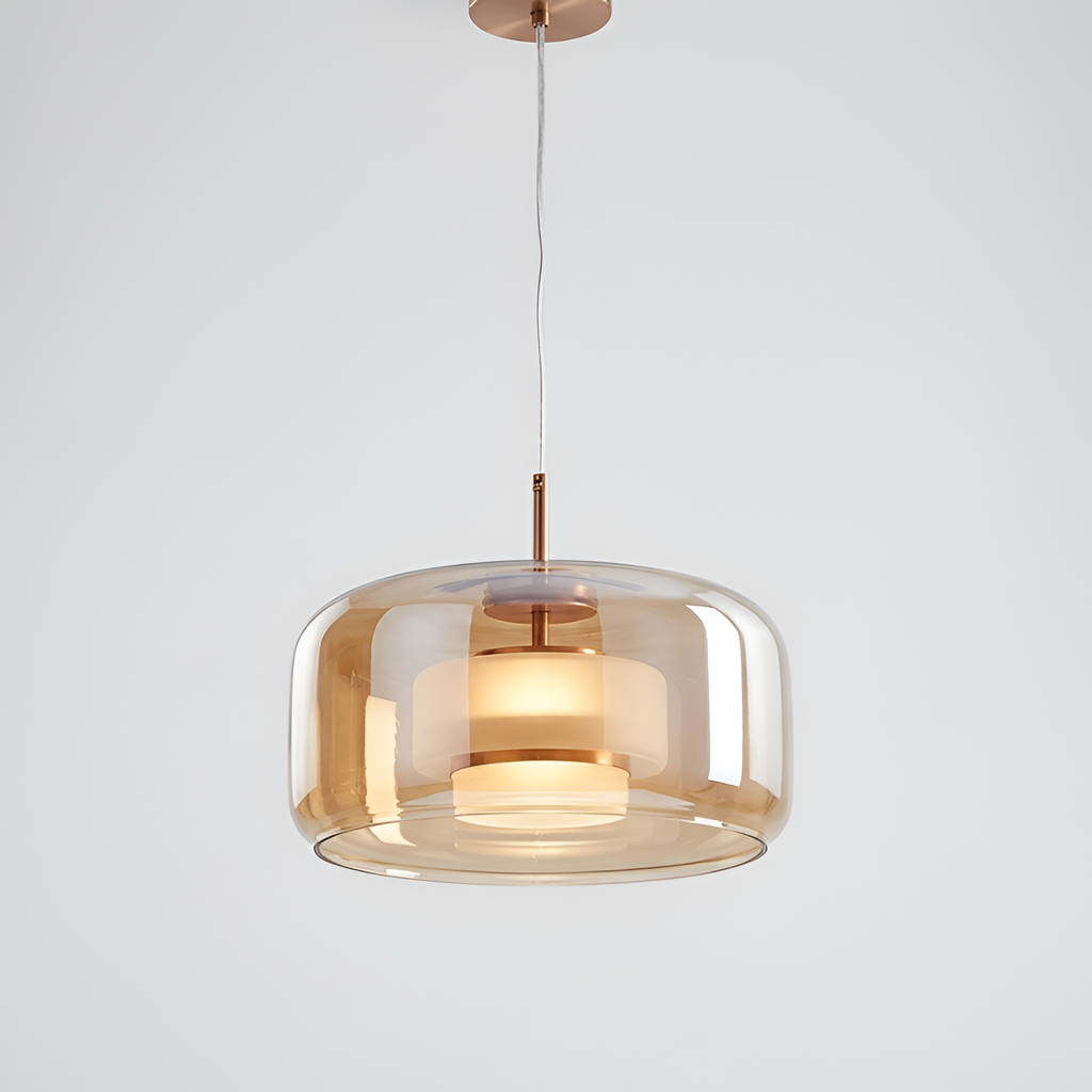 Cognac Glas Pendel - Rund Hængelampe