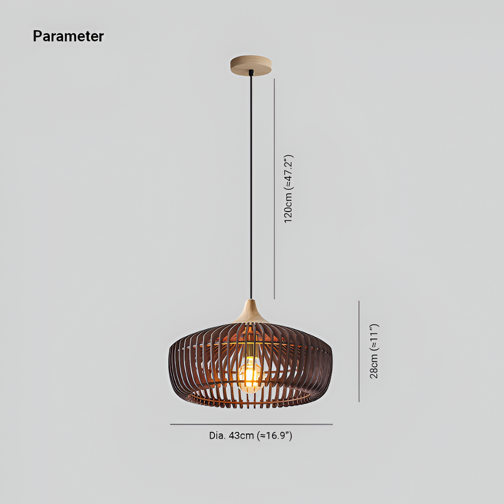 Lampe med lameller Geometrisk Pendel – Arkitektonisk