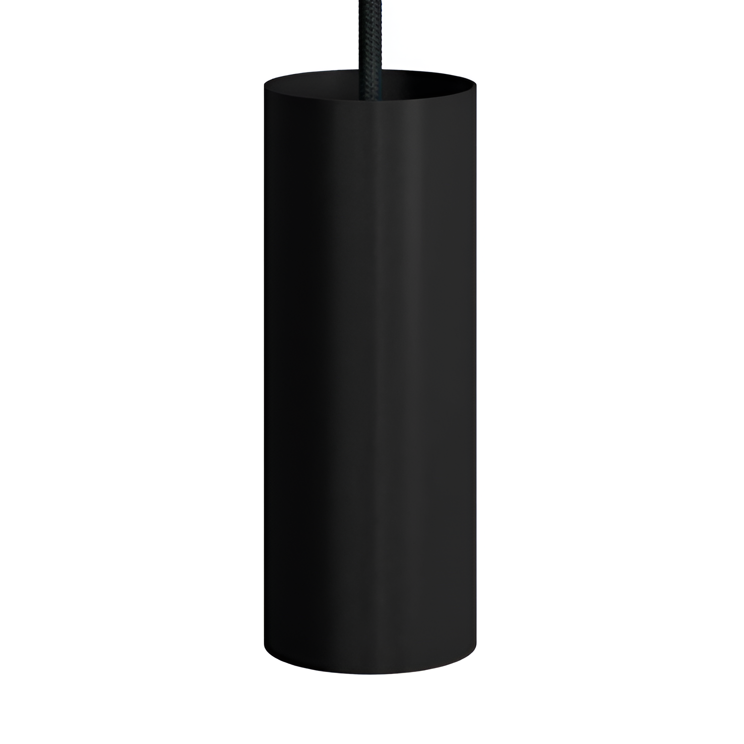 Sort Tub Pendel - Cylindrisk Loftlampe - Metal