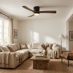 Nordisk Træ Loftsventilatorslampe - Justerbar