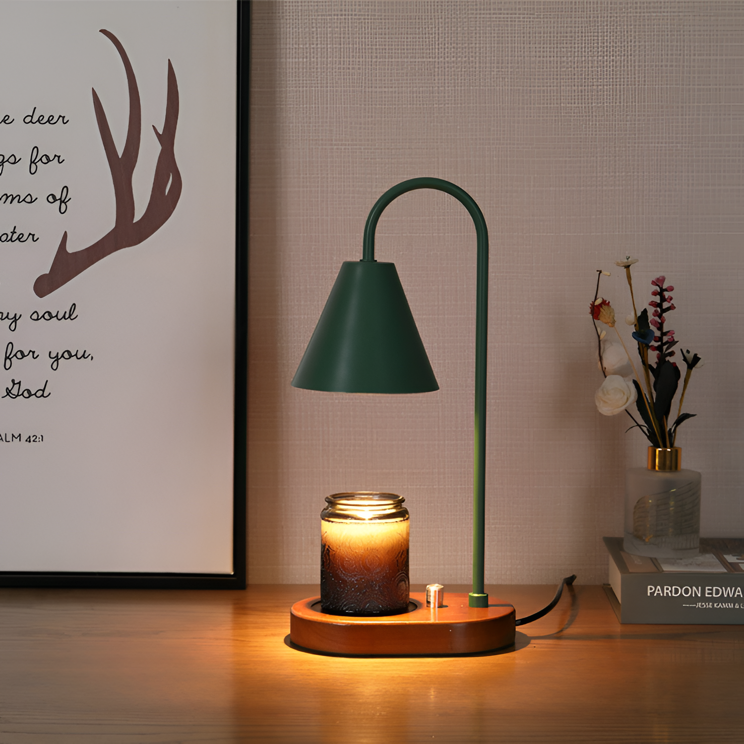 Luma Nordic Candle Warmer - Sort Dæmpbar Bordlampe
