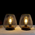Industriel Bordlampe I Netdesign – Trådløs