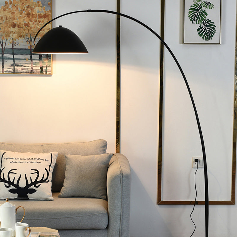 Minimalistisk Buet Gulvlampe - Justerbart Metal Arbejdslys