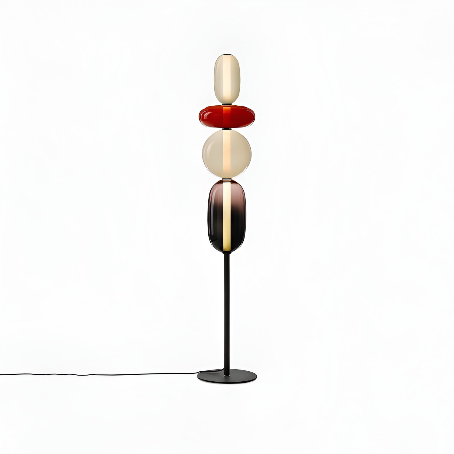 Stablet Geometrisk Glasgulvlampe - Moderne