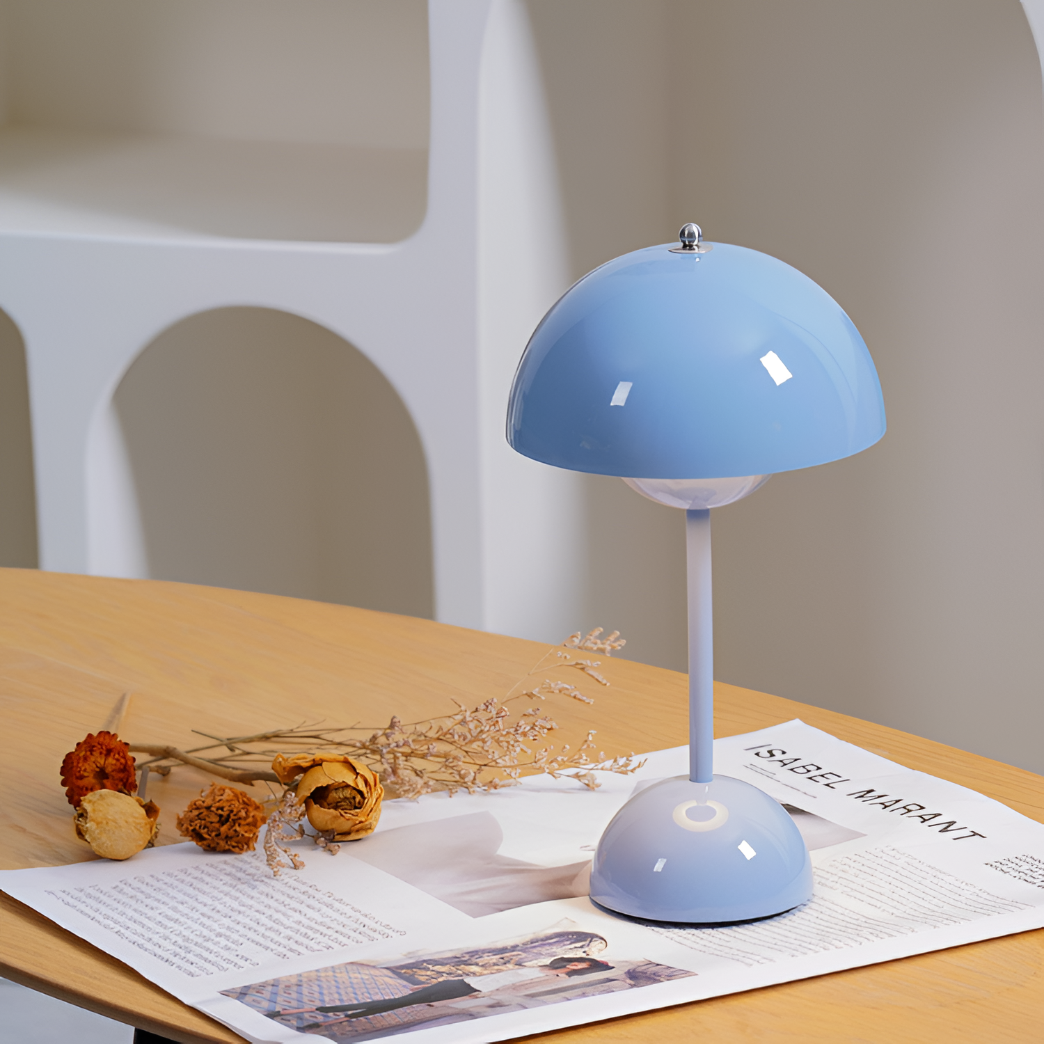 Minimalistisk Bærbar Bordlampe - Dæmpbar