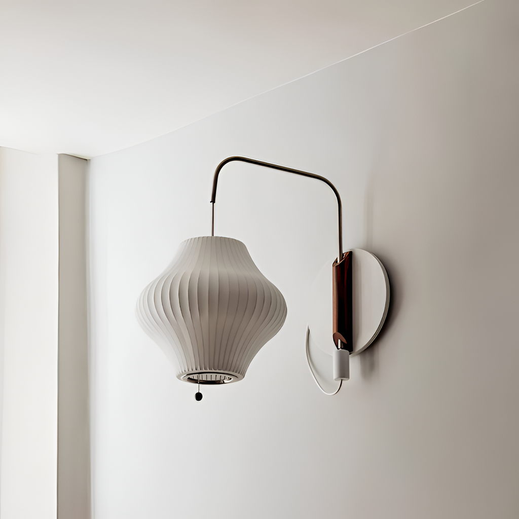 Svingarm Rillet Væglampe - Minimalistisk