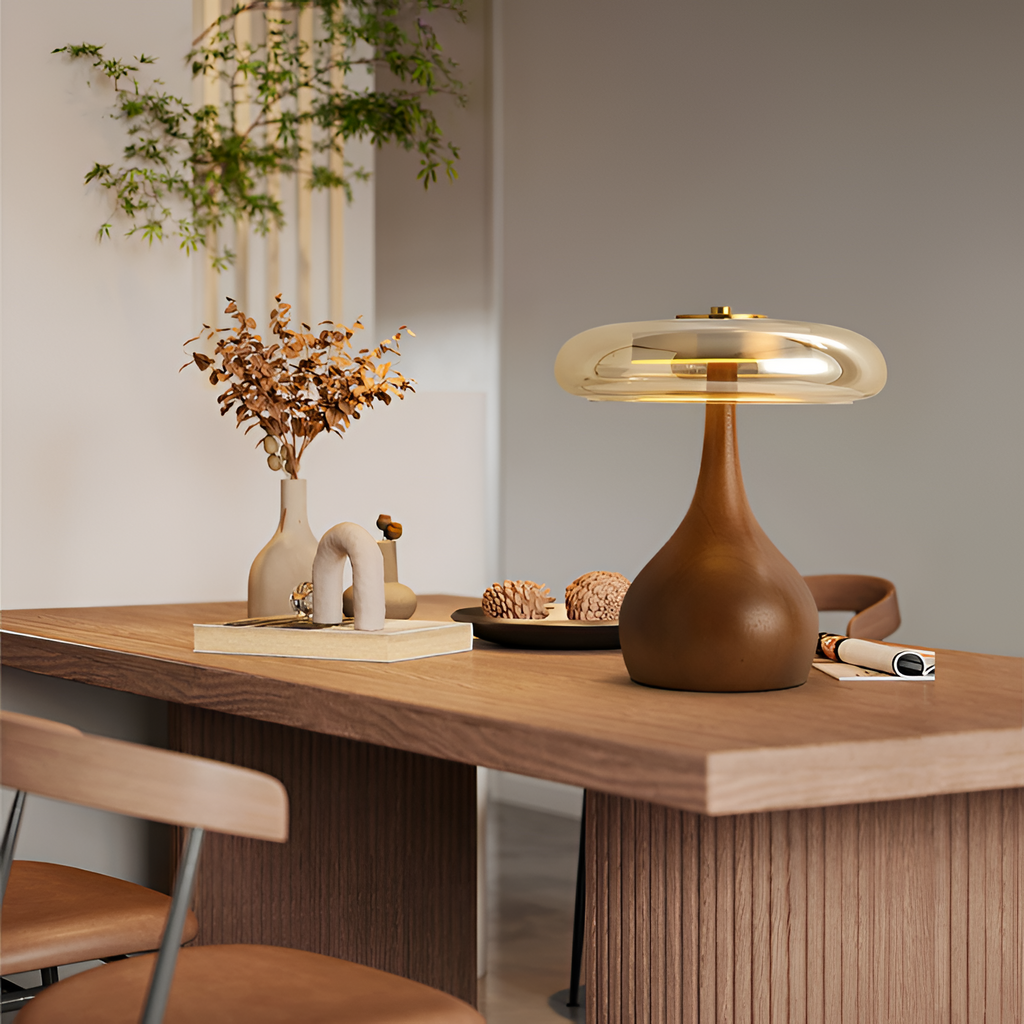 Mid-Century Mushroom Bordlampe - Dæmpbar