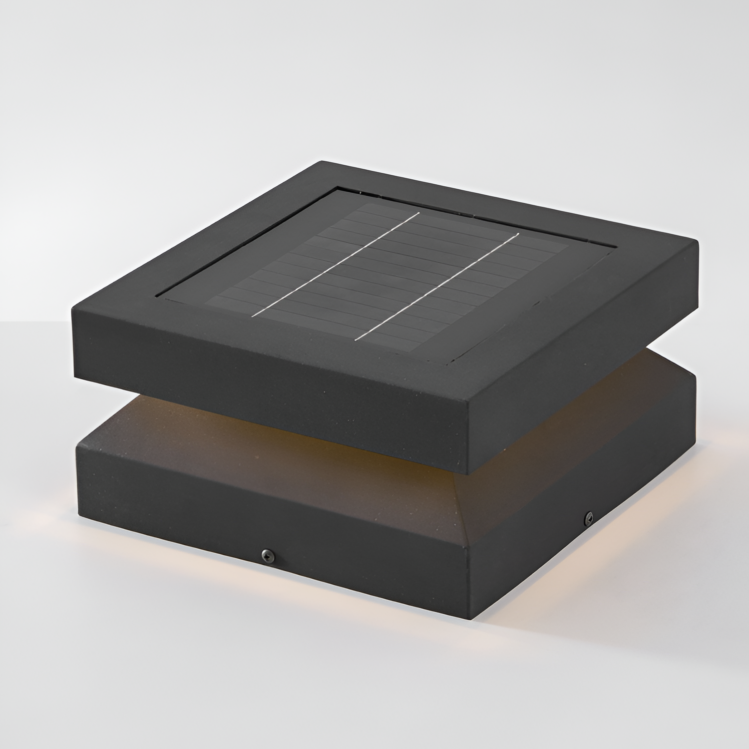 Tekstureret Finish Solcellelampe til Søjle - Minimalistisk