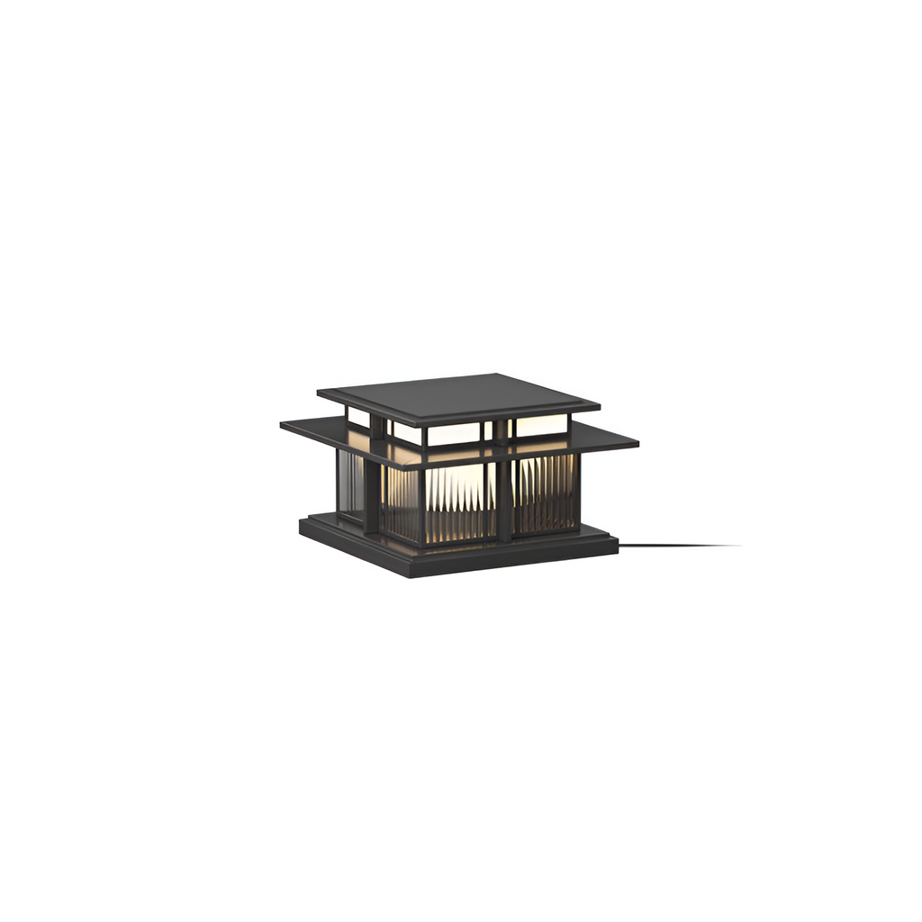 Zen-stil Solcellelampe til Søjle - Minimalistisk