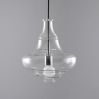 Skulpturel Rillet Glaspendel - Minimalistisk