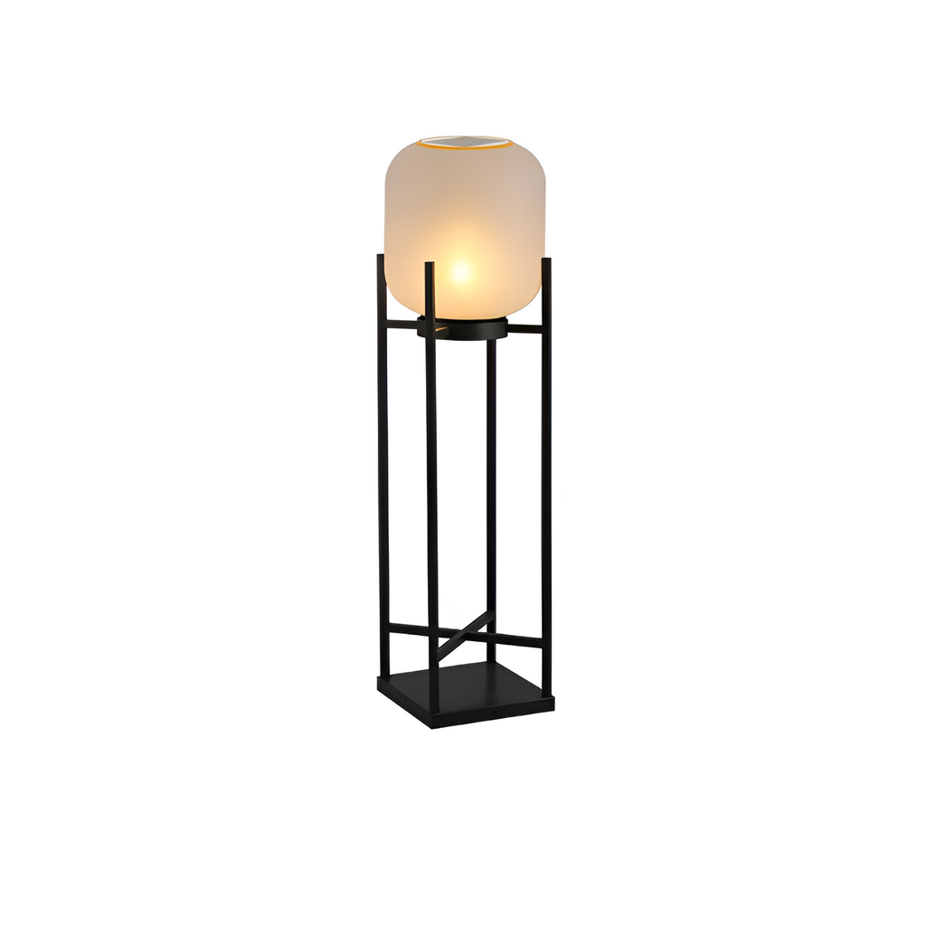 Geometrisk Industriel Solcelle Gulvlampe - Minimalistisk