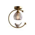 Crescent-figur med struktureret loftlampe – lysdæmpbar