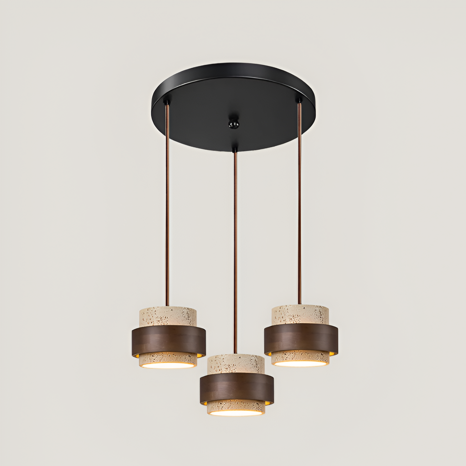 Tekstureret Minimalistisk Multi-lampe Pendel – Industriel