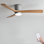 Nordisk Træ Loftsventilatorslampe - Justerbar