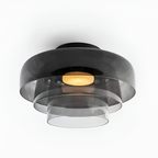 Flerlaget Transparent Glasloftlampe - Minimalistisk