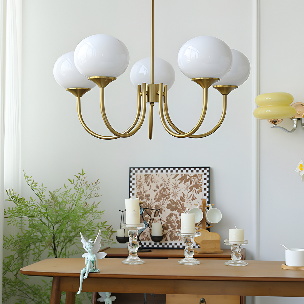 Mid Century Globe Lysekrone - Flere Lyskilder