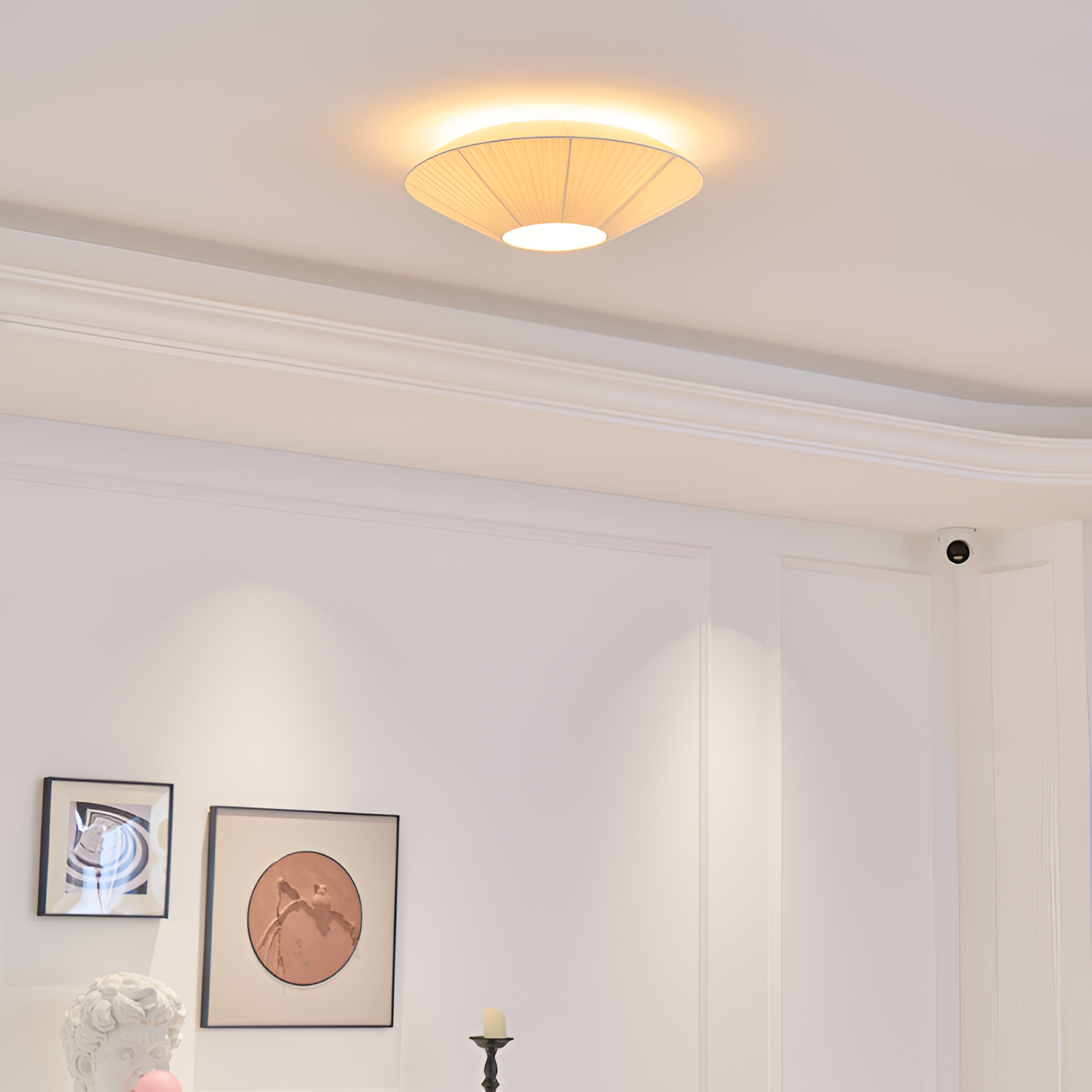 Plisseret Minimalistisk Loftlampe - Dæmpbar