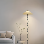 Plisseret Bølget Gulvlampe - Minimalistisk