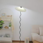 Plisseret Bølget Gulvlampe - Minimalistisk