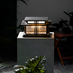 Zen-stil Solcellelampe til Søjle - Minimalistisk