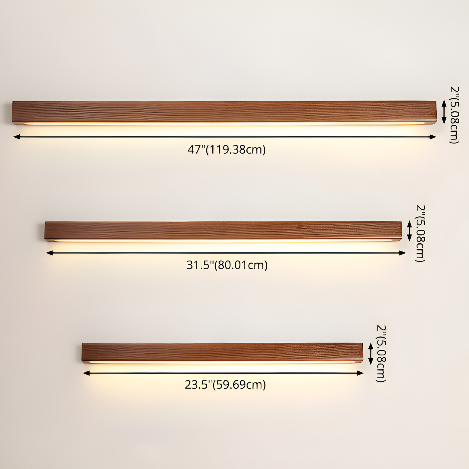 Lineær Træ Geometrisk Væglampe - Minimalistisk