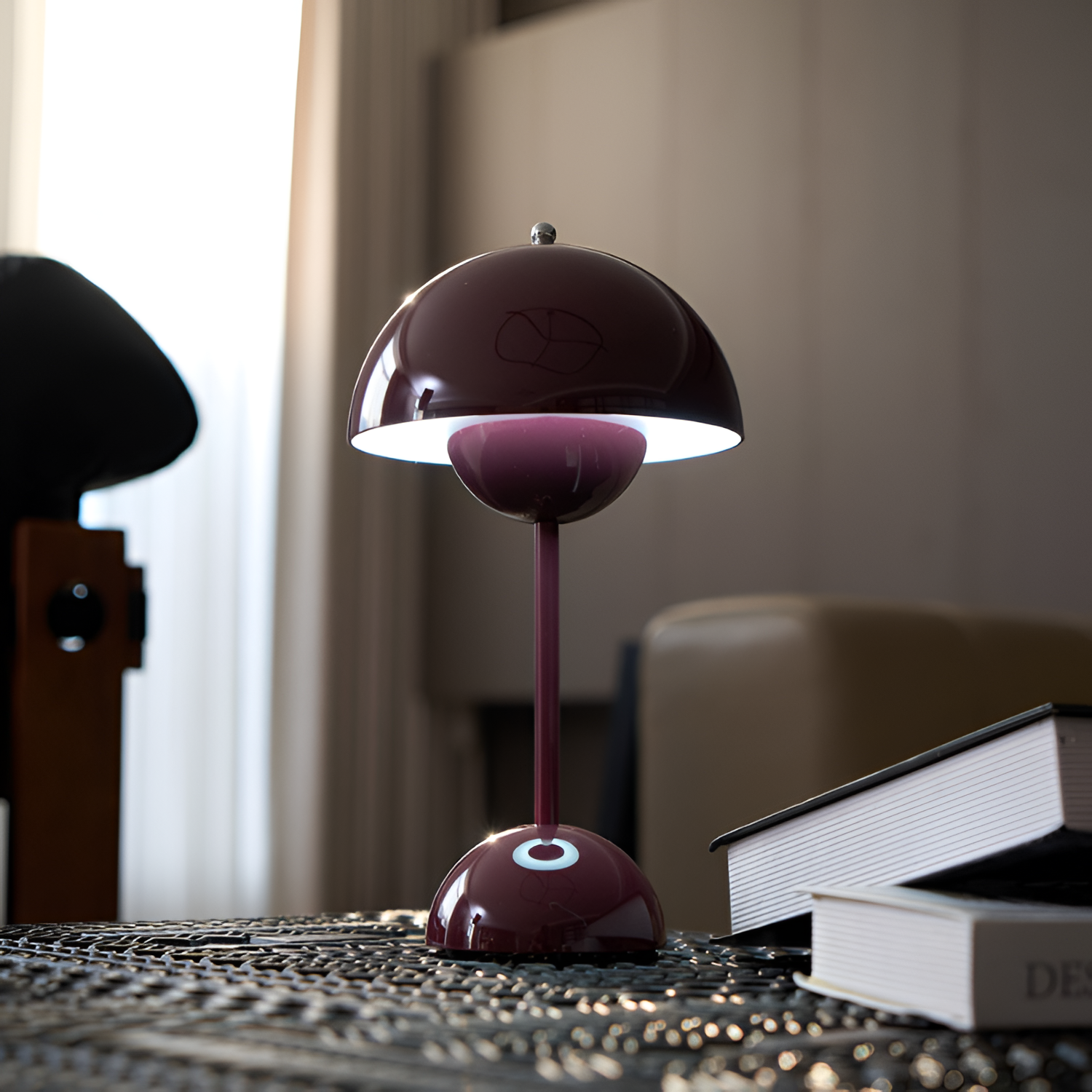 Minimalistisk Bærbar Bordlampe - Dæmpbar