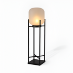 Geometrisk Industriel Solcelle Gulvlampe - Minimalistisk