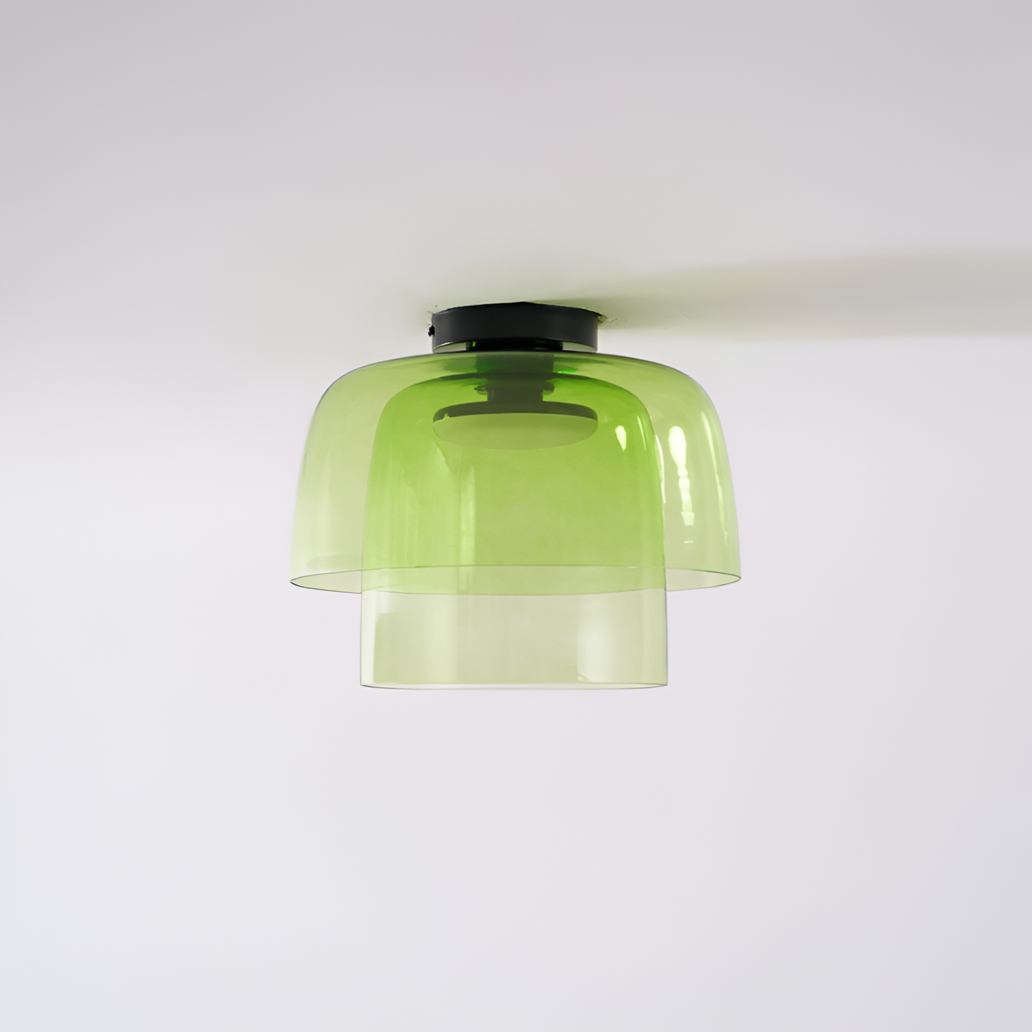 Flerlaget Transparent Glasloftlampe - Minimalistisk