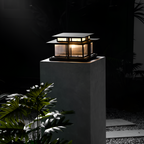 Zen-stil Solcellelampe til Søjle - Minimalistisk